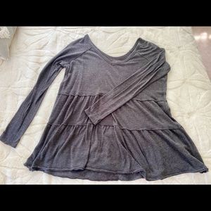 American Eagle tunic long sleeve charcoal grey